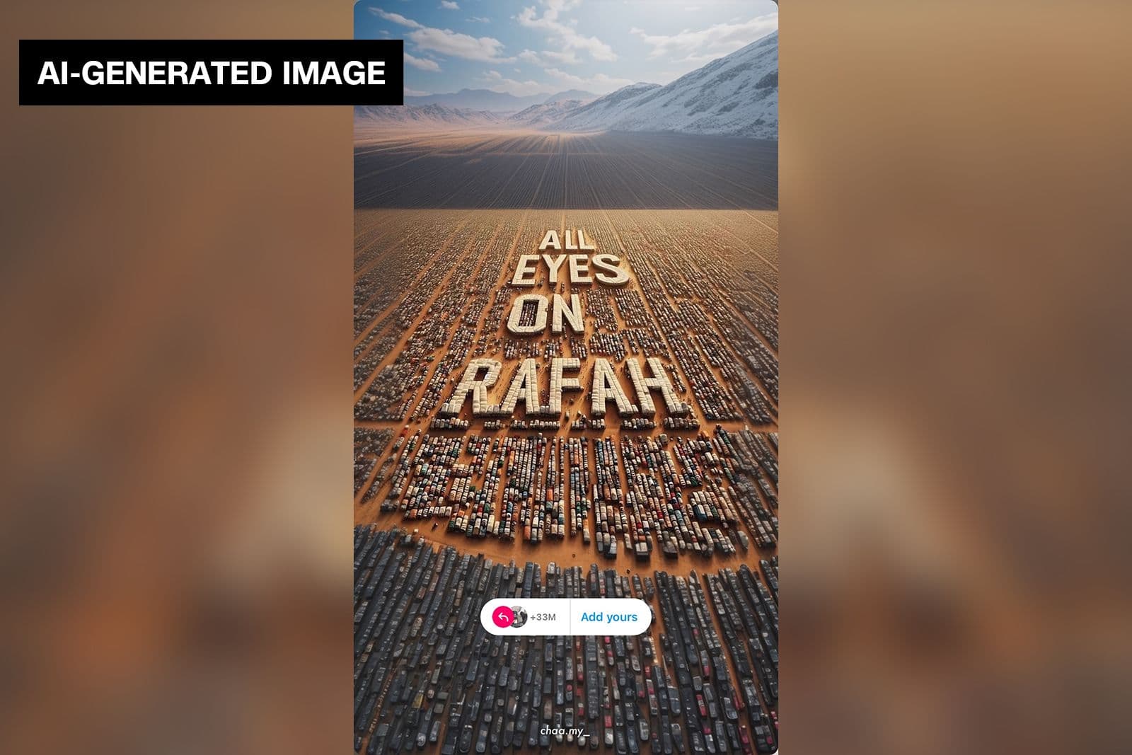 "Te gjithë sytë në Rafah"/ Si një imazh i Gazës i ‘krijuar’ nga AI pushtoi internetin