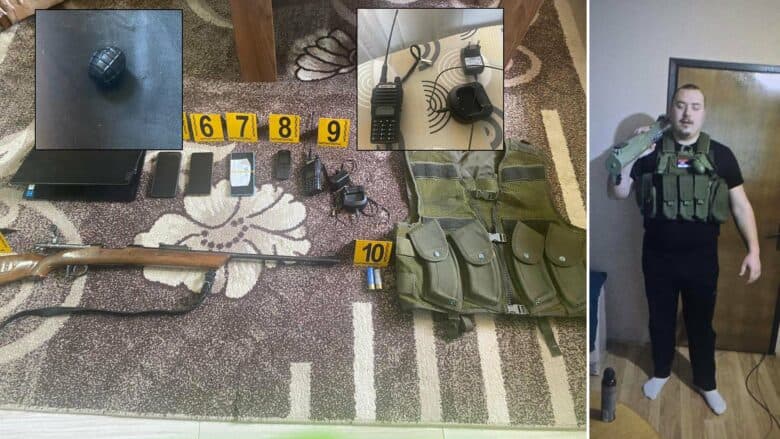 Aksion në veri të Kosovës/ Gjenden armë, granata e municion, një serb i arrestuar