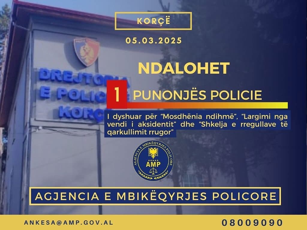 Përplasi këmbësorin dhe u largua nga vendngjarja/ AMP ndalon policin në Korçë