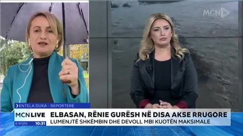 Moti i keq në Elbasan, rënie gurësh në disa akse rrugore (VIDEO)
