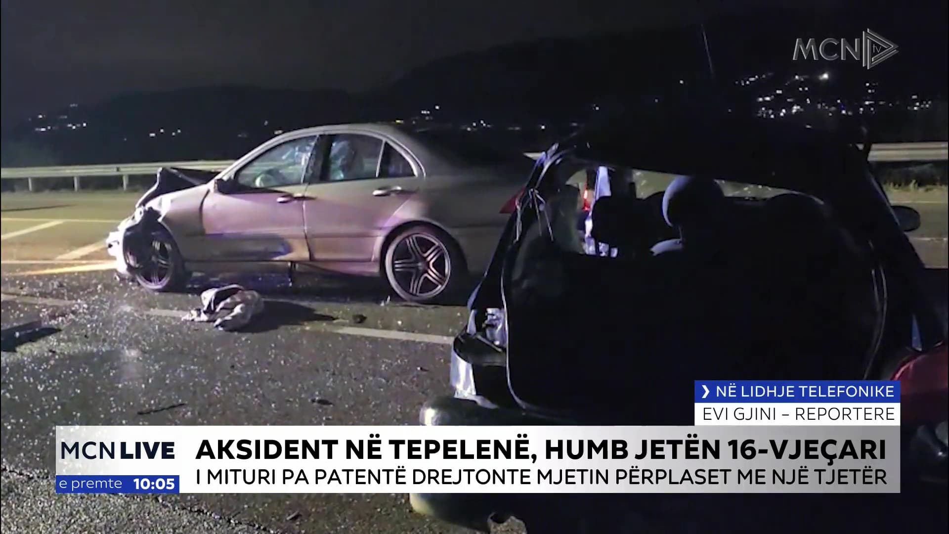 Pa patentë, makina e të miturit përplaset me një tjetër në aksin Levan-Tepelenë, humb jetën 16-vjeçari (VIDEO)