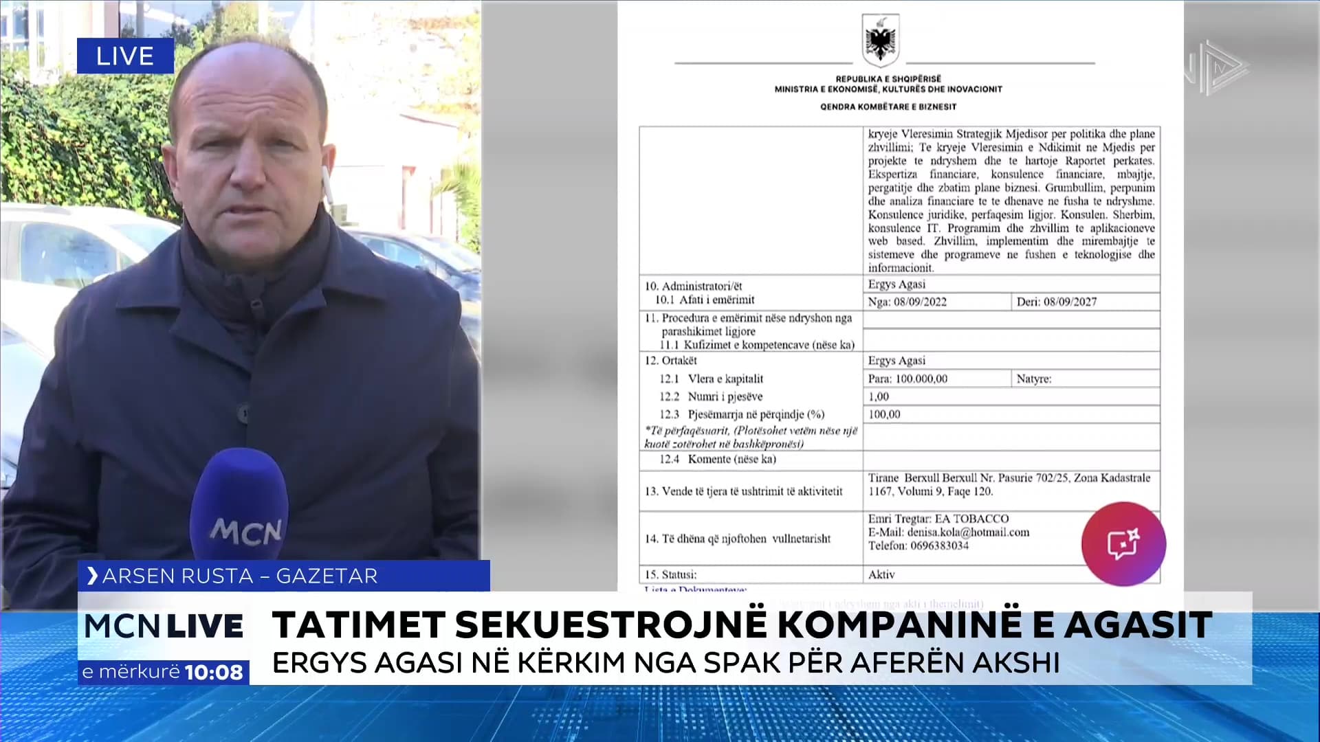 Tatimet sekuestrojnë kompaninë “EATabacco”, në pronësi të biznesmenit Ergys Agasi (VIDEO)
