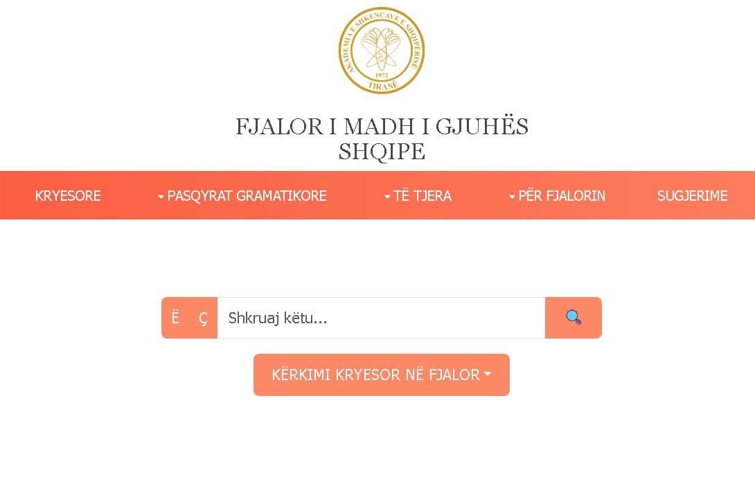 “Fjalori i madh i gjuhës shqipe”, nga sot online për përdoruesit