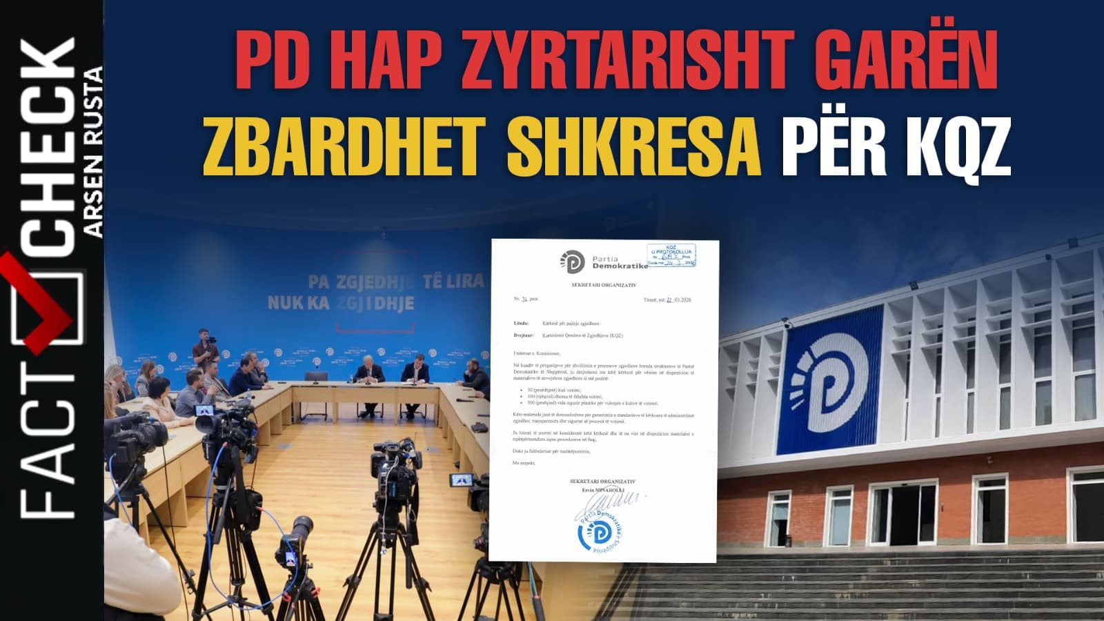 23 maj, zgjedhjet për kreun e PD/ Partia nis përgatitjet zyrtare, FactCheck zbardh shkresën