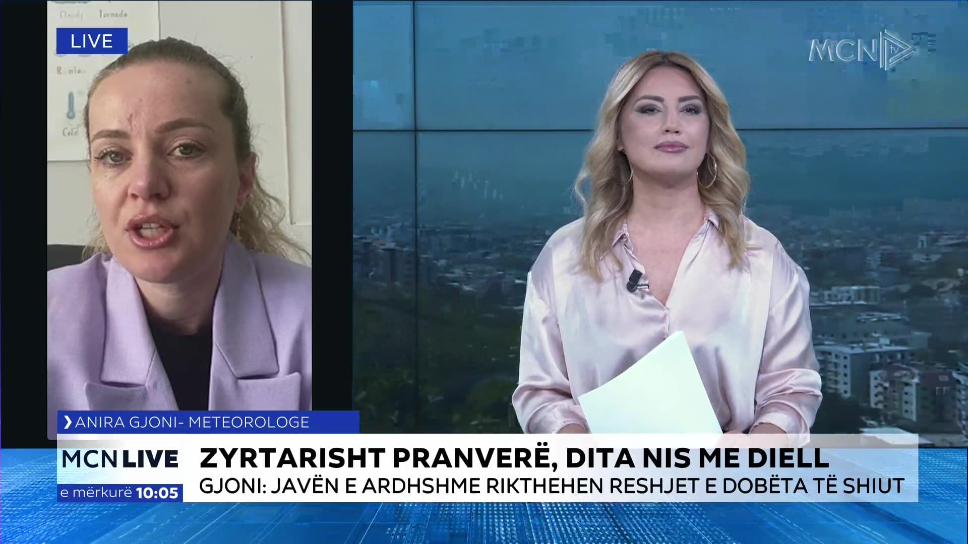 Meteorologia Gjoni: Javë me diell, reshje të dobëta shiu priten javën e ardhshme