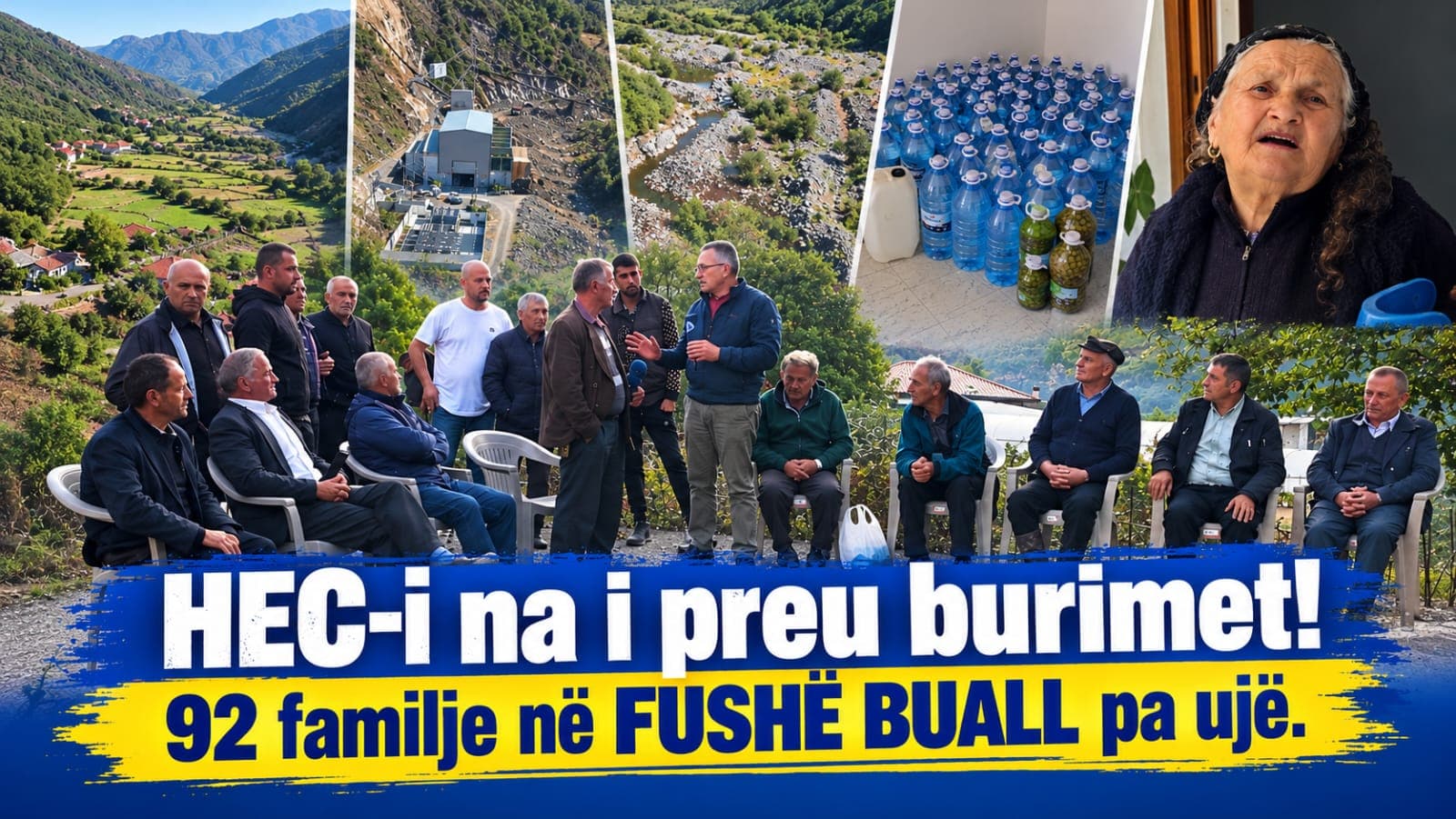Hidrocentrali na thau ujin e pijshëm. 92 familje të Fushë Buallit në protestë (VIDEO)
