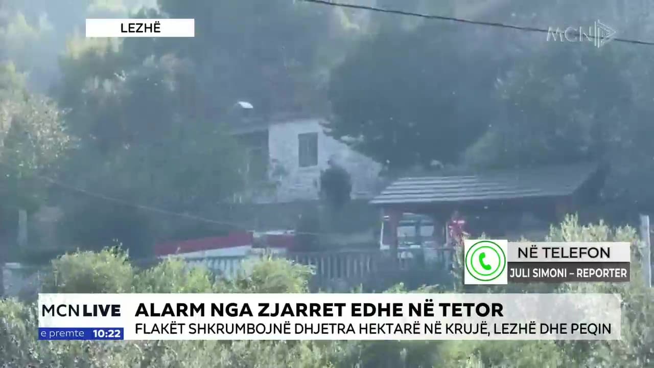 Zjarret në Lezhë/ Simoni: Flakët përfshinë Barbullojën dhe malin e Manatisë, ndërhyrje nga toka dhe ajri