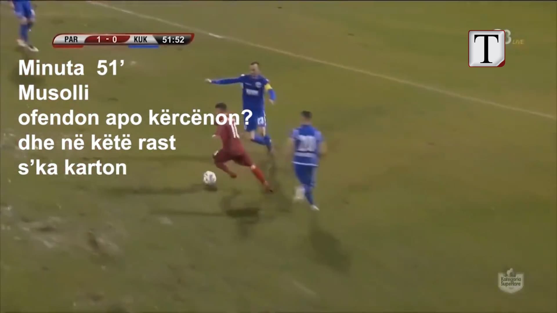 Partizani tregon shkeljet e arbitrit në duelin me Kukësin (VIDEO)