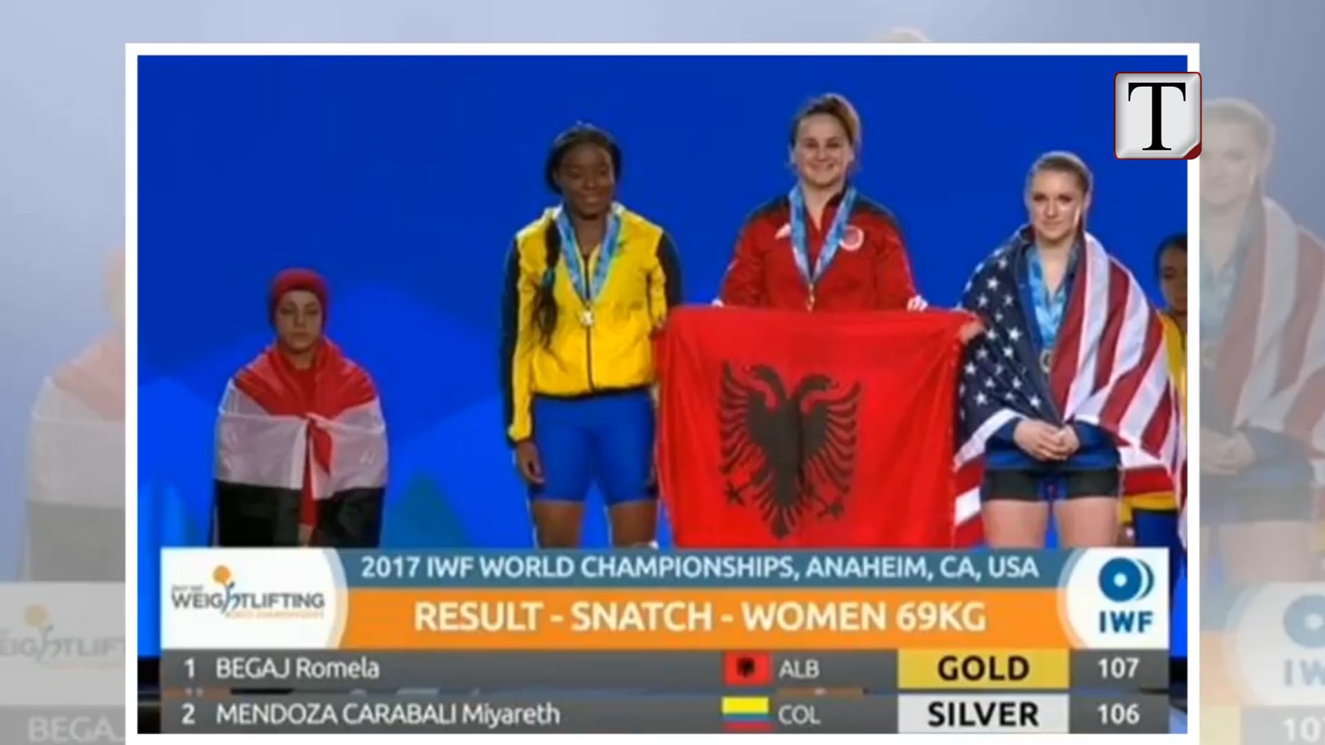 Romela Begaj, medalje ari në peshëngritje (VIDEO)