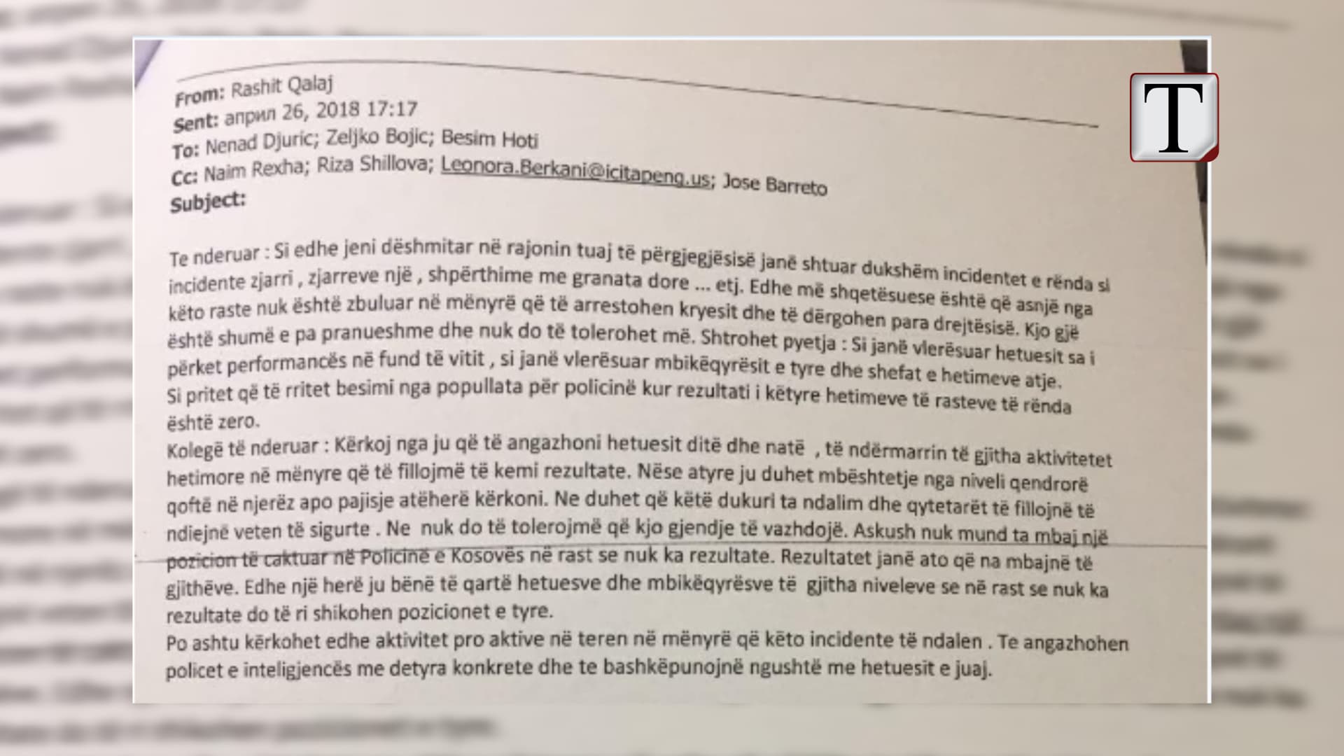 Veriu jashtë kontrollit, raporti i policisë së Kosovës (VIDEO)