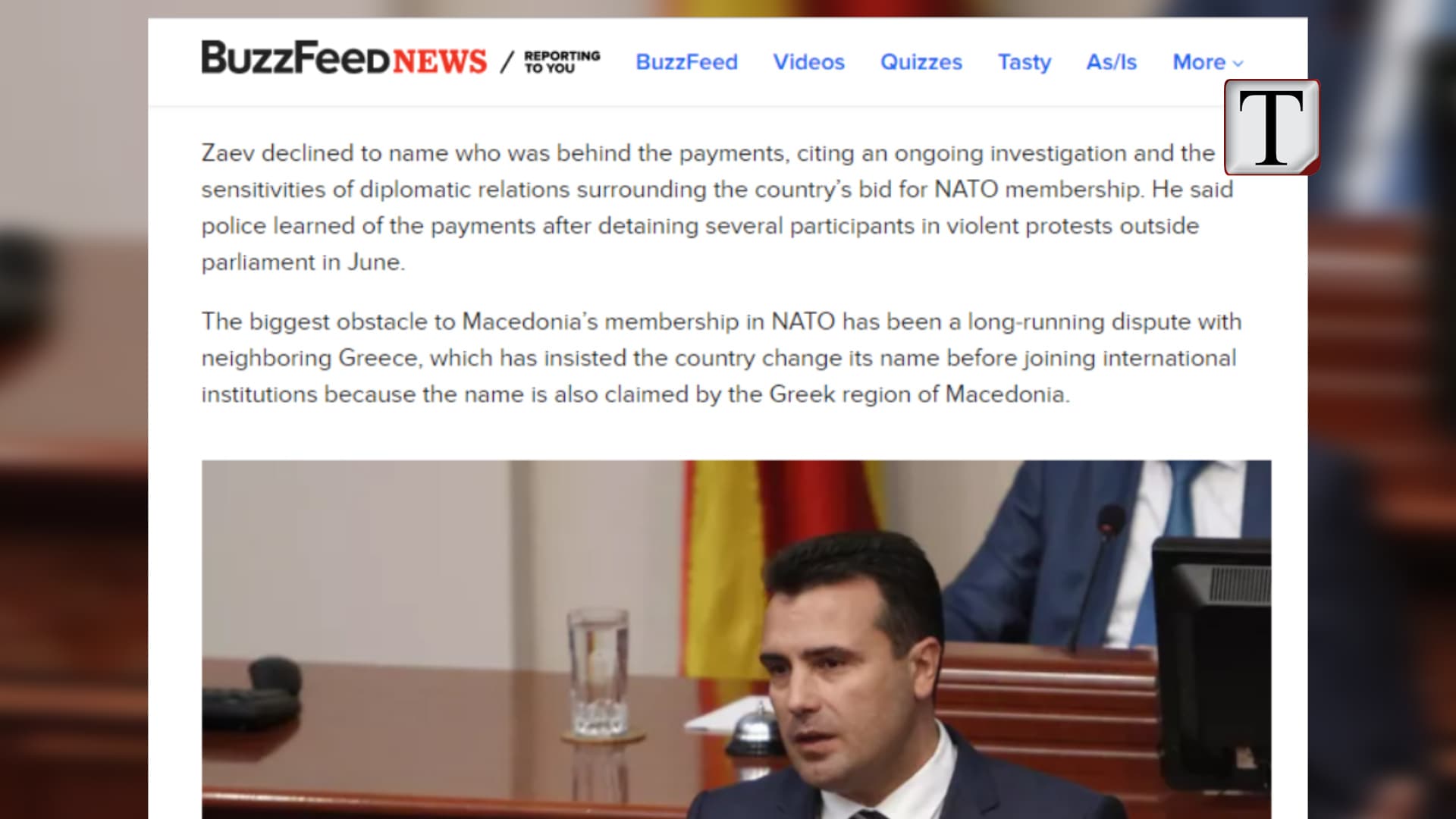 Zaev: Biznesmenë pro rus paguajnë për dhunën në Maqedoni (VIDEO)