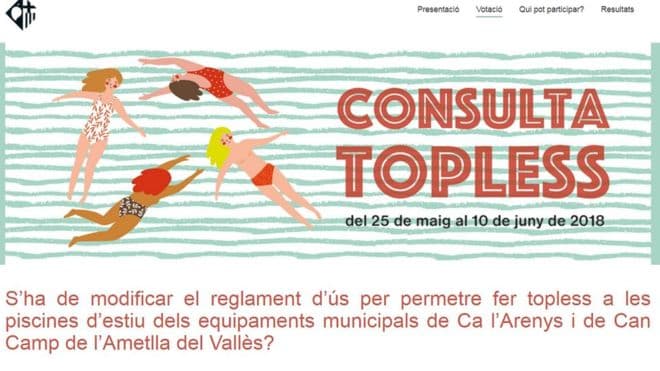 Gratë e një fshati katalanas votojnë pro larjes topless në pishina