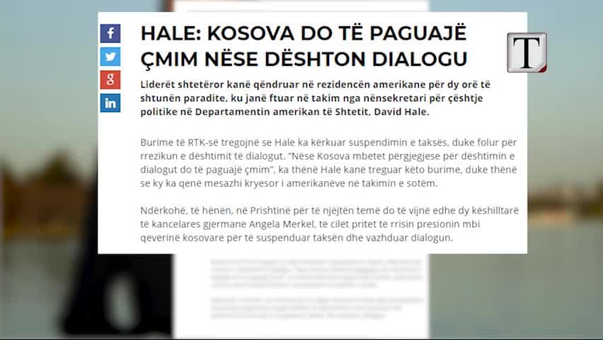 Haradinaj paralajmëron heqjen e taksës? (VIDEO)