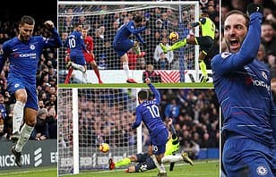 Higuan nxjerr Chelsea nga kriza, fitore me goleadë ndaj Huddersfield (VIDEO)