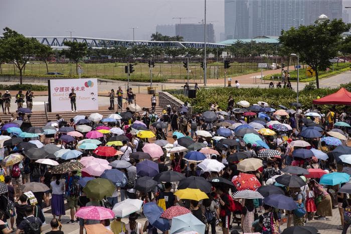 Hong-Kong: Mbledhje e re në një park
