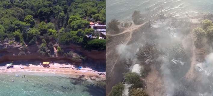 Tragjedia greke /Pamjet si ishte dhe si është zona e Athinës që u përfshi nga flakët (VIDEO)