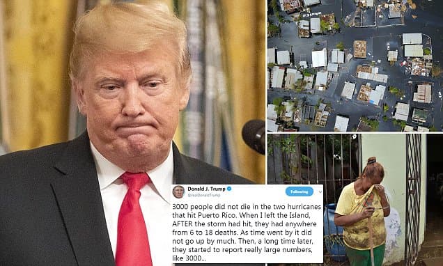 Trump hedh poshtë bilancin e viktimave nga uragani në Porto Riko dhe akuzon demokratët: Kanë ekzagjeruar shifrën zyrtare